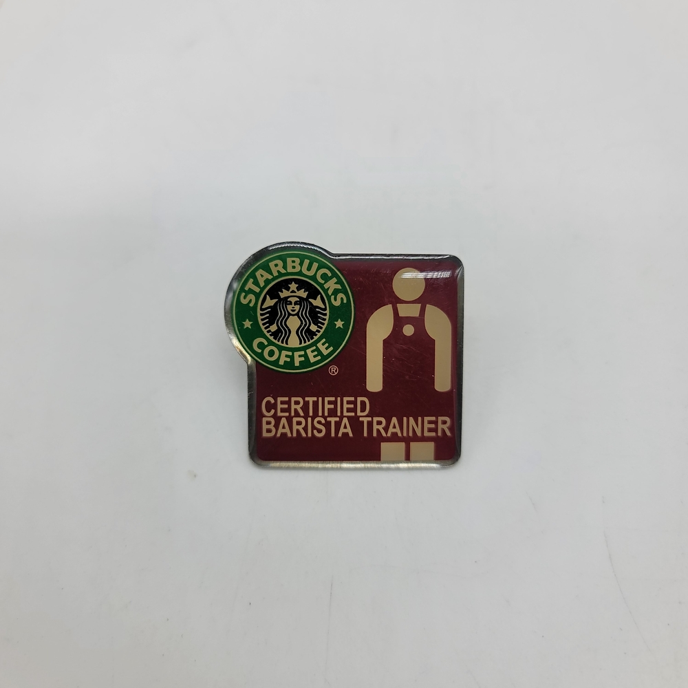Starbucks Certified Barista Trainer Pin - Burgundy and Green